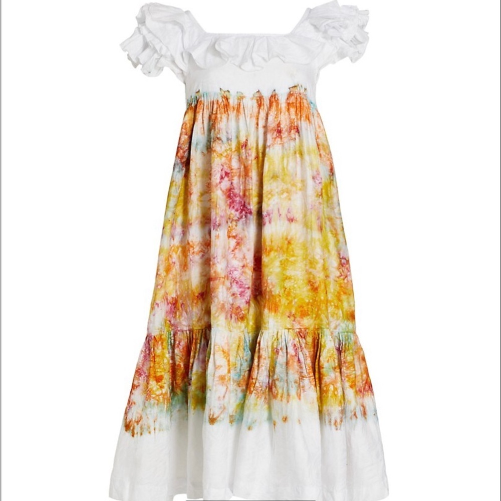 Busayo Folake Printed Ruffle Dress